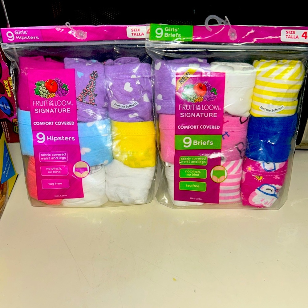 New 2 Pkgs of Girls Undies